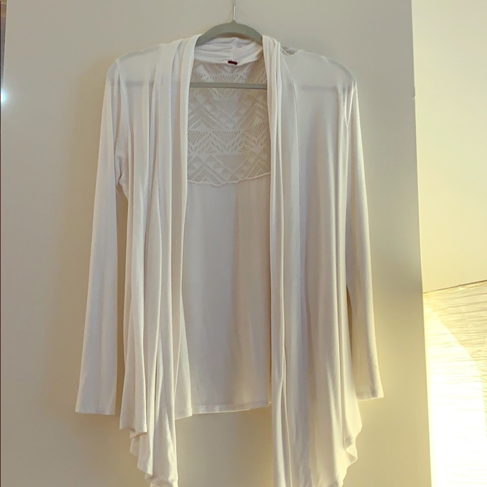Crochet and knit cardigan